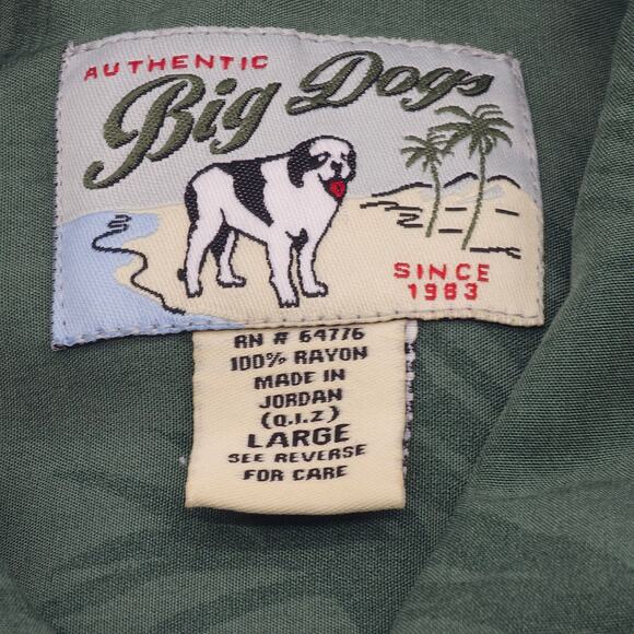 Big Dogs Shirt Mens Large Button Up Hawaiian 5 O'Clock Somewhere Cocktails - Picture 6 of 11